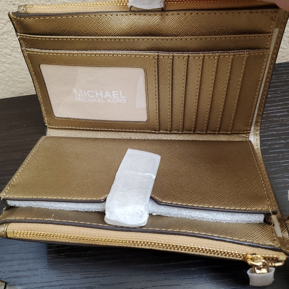 Michael kors Signature Jet Set Medium Double Zip Wristlet Wallet - Picture 10 of 11